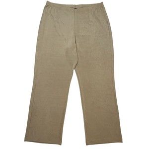 Travelers Chico's Elastic Waist Straight/ Tapered Slinky Pants Beige Size 3/16